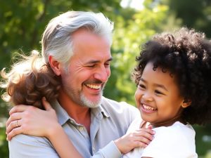 Părinți celebri zâmbind cu copiii lor.