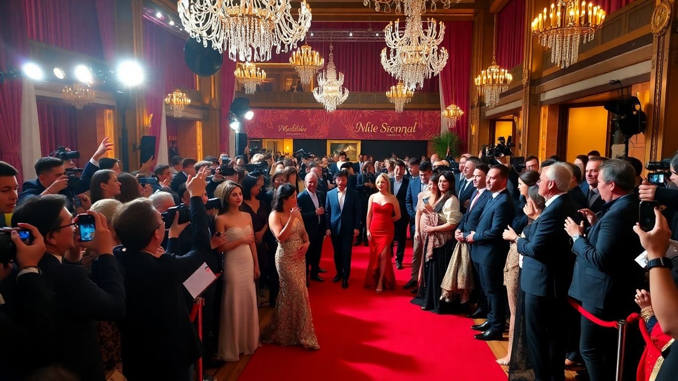 Vedete pe covorul roșu la un festival internațional